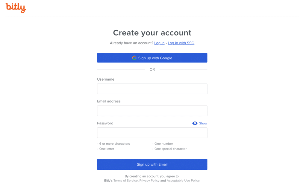 Bitly Creating An Account